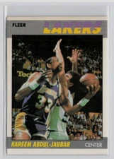 1987 Fleer Kareem Abdul-Jabbar #1 Los Angeles Lakers