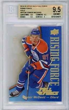 Connor McDavid 2015-16 Full Force Rising Force Gold 12/99 RC BGS 9.5