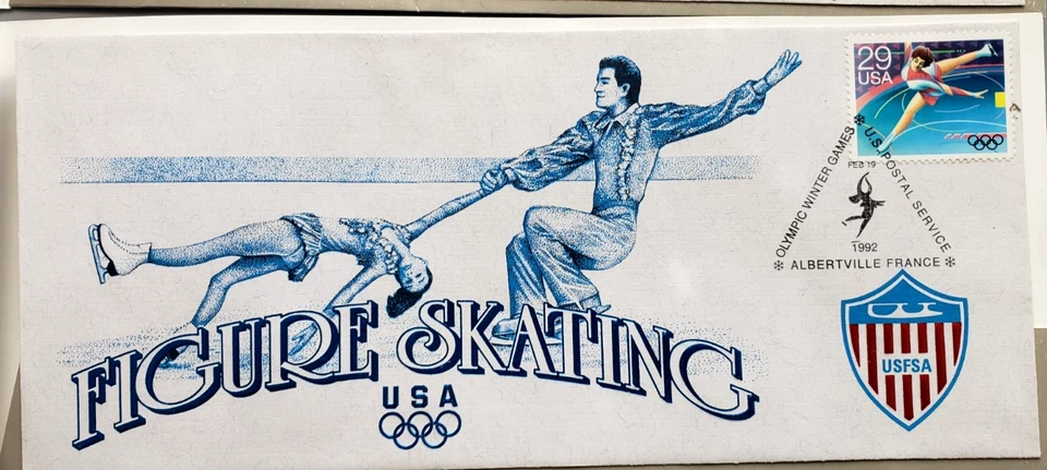 US 1992 ALBERVILLE, FRANCE  XVI OLYMPIC WINTER GAMES OFFICIAL 6 FIRST DAY COVERS - Image 4 of 4