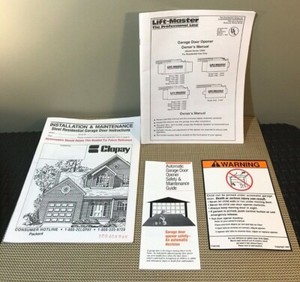 Lift-Master Garage Door Opener Owners Manual : Model 1200 Series | eBay