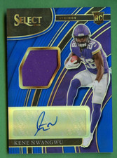 KENE NWANGWU 2021 SELECT FOOTBALL ROOKIE JERSEY AUTO BLUE /75 MINNESOTA VIKINGS