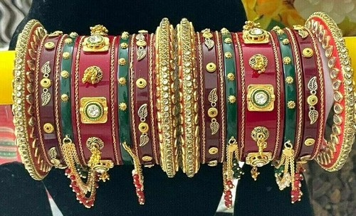 Kundan Chura Bangles Bridal Set Wedding 