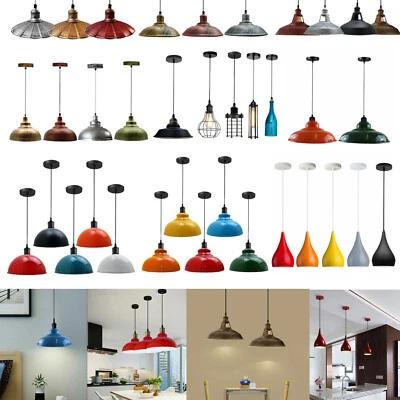 E27 Pendelleuchte Esstischlampe Retro Hängeleuchte Retro Industrie Lampe Dimmbar - Bild 1 von 4