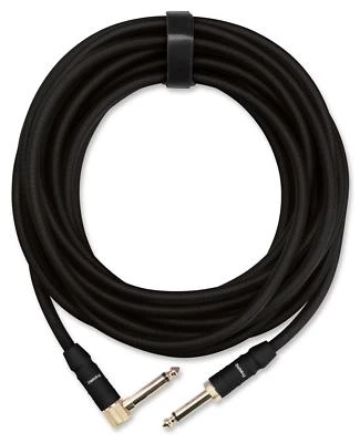CABLE DE INSTRUMENTS GUITARE AMPLIFICATEUR JACK 6,35MM NOIR PROFESSIONNEL 6M - Photo 1/4