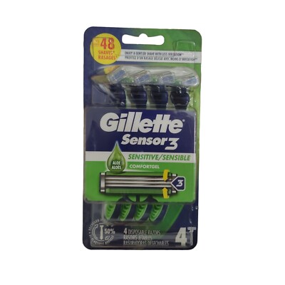 Gillette Sensor3 Sensitive Men's Disposable Razors - 4ct Shavers Sensitive
