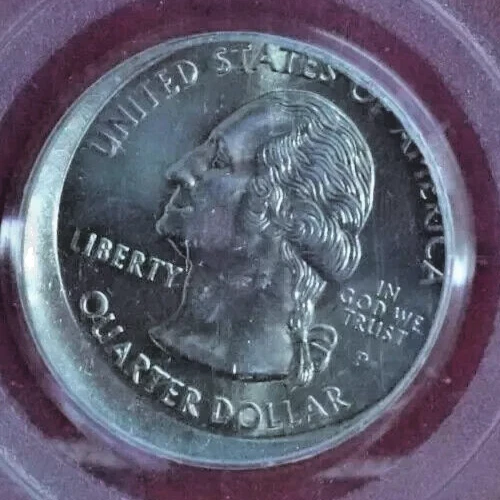 1999 P 25C Washington Struck 5% Off Center • PCGS MS 64. LOW SHIPPING - Image 3 of 4
