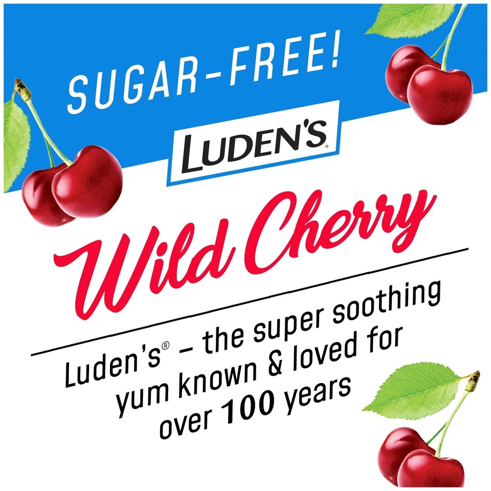 Ludens Sore Throat Drops For Minor Sore Throat Relief Sugar Free Wild