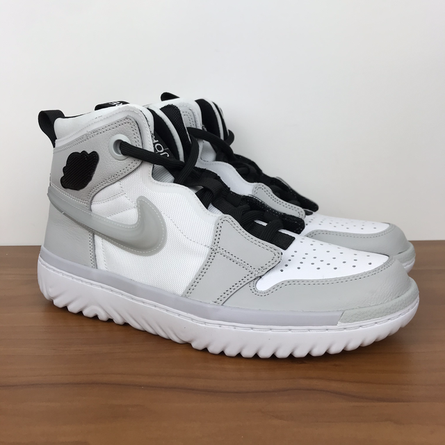Nike Air Jordan 1 High React White Grey Fog Black AR5321-100 Men's Size 10.5 | eBay