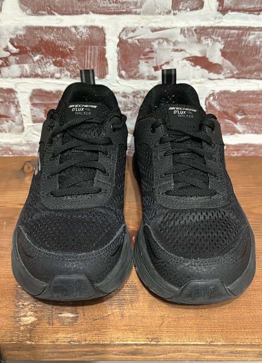 Womens Skechers D'Lux Walker Shoes Size 7 149023 All Black Relax