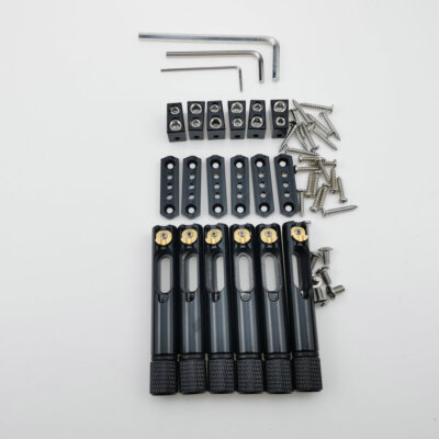 Black Single Headless Bass Bridge Headless Fret Bass Single Fixed Brass Fan for 