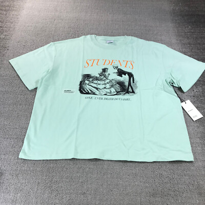 Students Golf Shirt Mens Extra Large Until Death Due Us Apart Skull Blue Orange