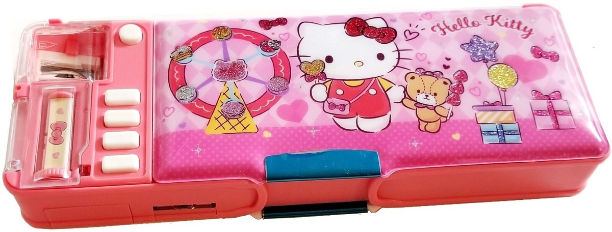 Hello Kitty Multi Functional Case Pencil Pen Stationery Holder Box