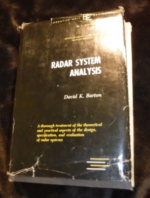 Radar System Analysis by David K. Barton (1964, Hardcover)