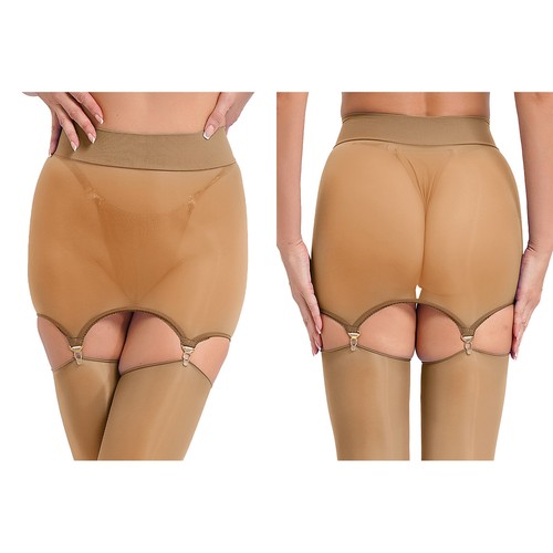 Womens Thigh-High Stockings Transparent Bodystockings Wide Elastic Waistband - Bild 13 von 72