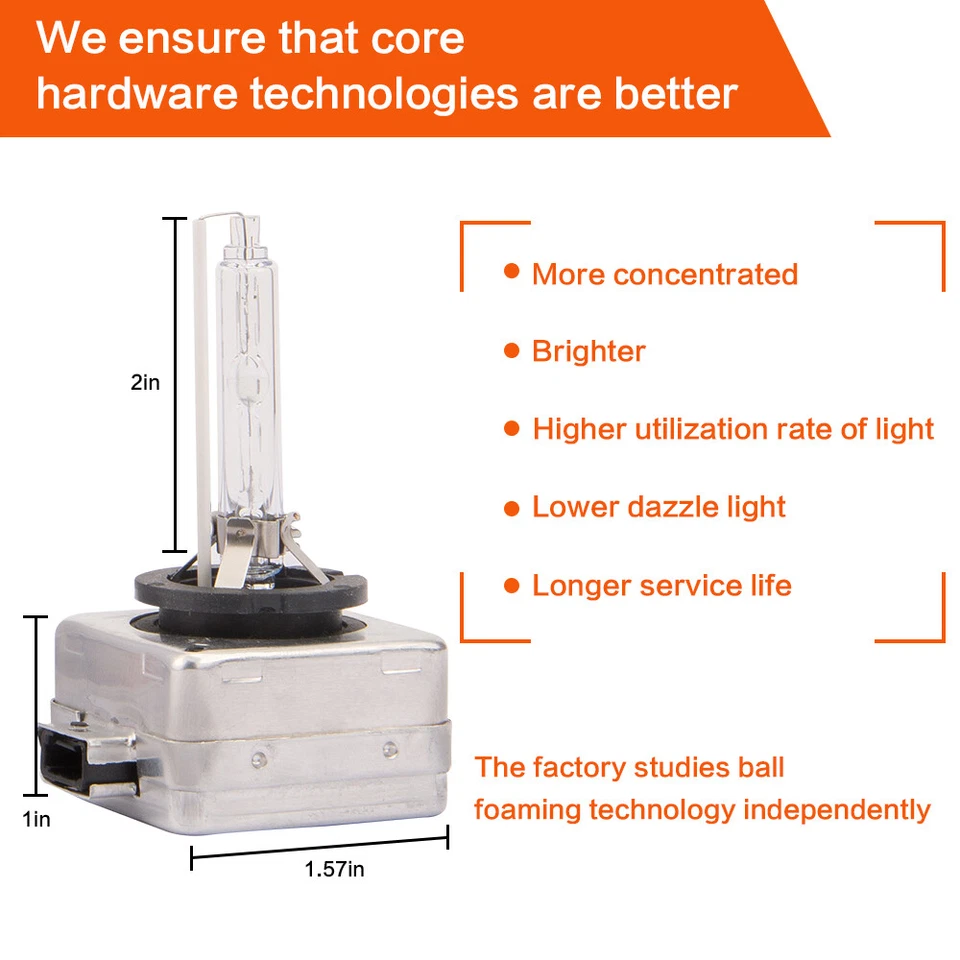2x D1S 12000K HID Xenón Faros Bombillas Lámparas Para BMW Audi Mini Volkswagen Foto 2 de 4