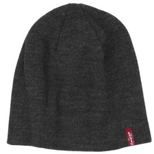 LEVIS RED TAB WOOLY BEANIE / BEANY HAT STYLE OTIS DARK GREY - S/M