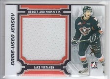 2013-14 ITG HEROES PROSPECT JAKE VIRTANEN JERSEY 1/1 EXPO GAME USED M-08 Canucks