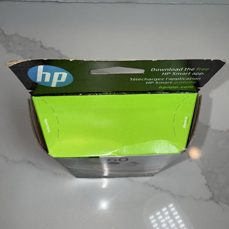 Genuine HP 60 Black & Tri-color Ink Cartridges 2 Pack - Exp. 12/2024 Sealed - Image 2 of 4