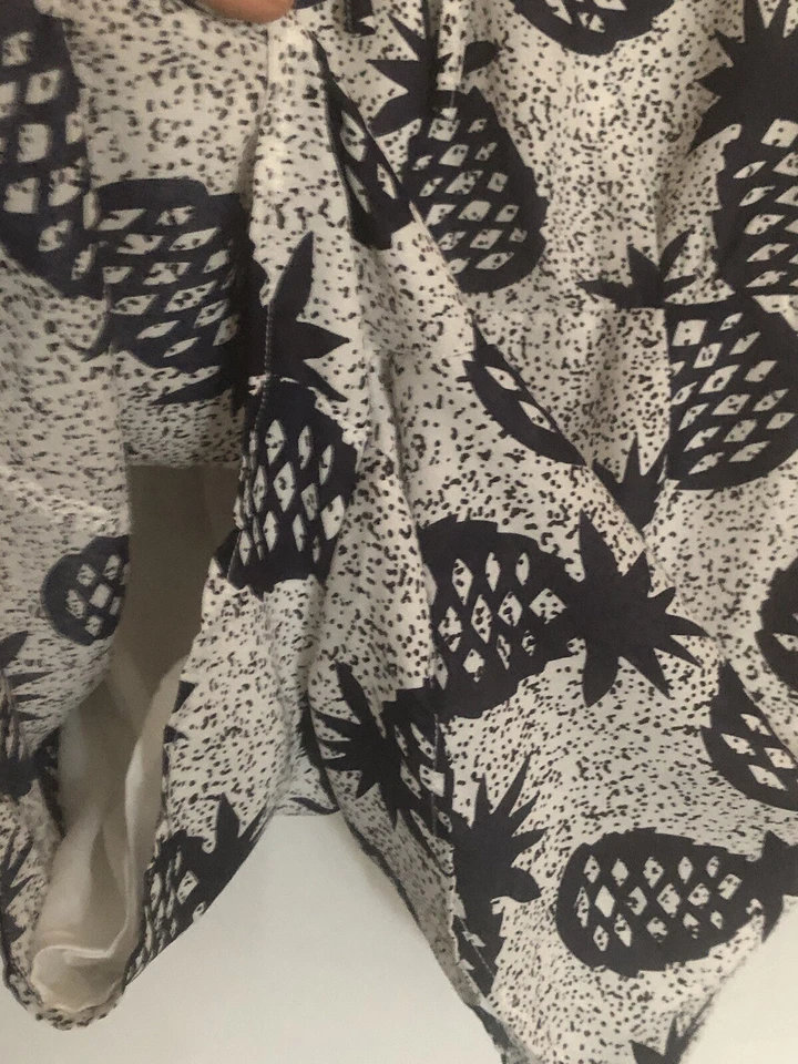 NWT Lucca Couture Pants & Jumpsuit Pineapple Romper Blue/White Size M - Image 4 of 4