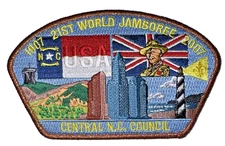 2007 BSA Central North Carolina Council JSP Badge Patch UK 21st World Jamboree