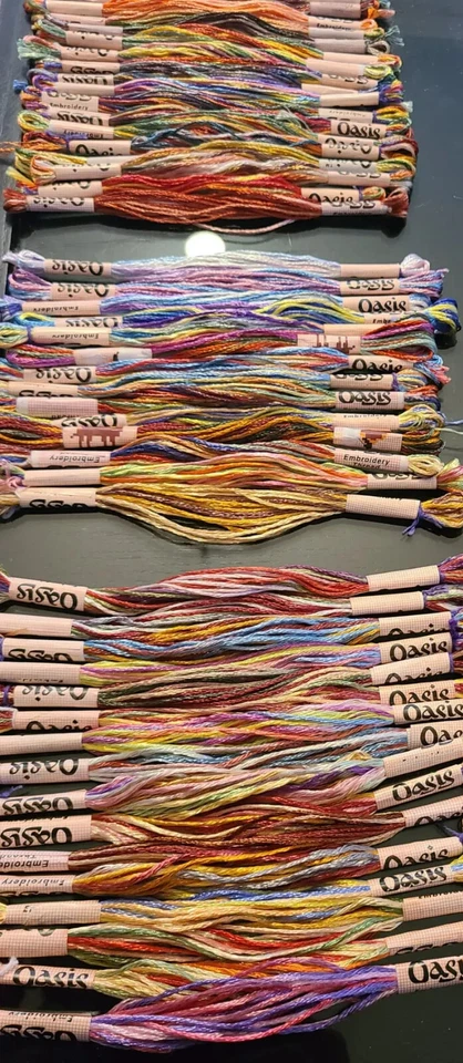 40 Variegated Silk Rayon Cross Stitch Embroidery Threads Lot Embroidery Floss - Image 3 of 4