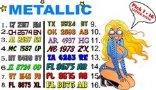 METAL FLAKE METALLIC BOAT REGISTRATION NUMBER...
