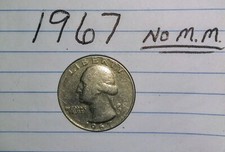 1967 Washington Quarter,, No Mint Mark.. 