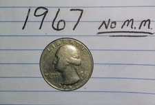 1967 Washington Quarter,, No Mint Mark.. 