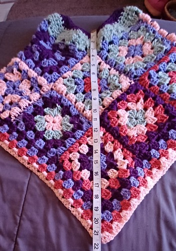 Handmade Multicolor OAK Boho Poncho Granny Stitch Crocheted Child/Youth Size S/M - Picture 6 of 8
