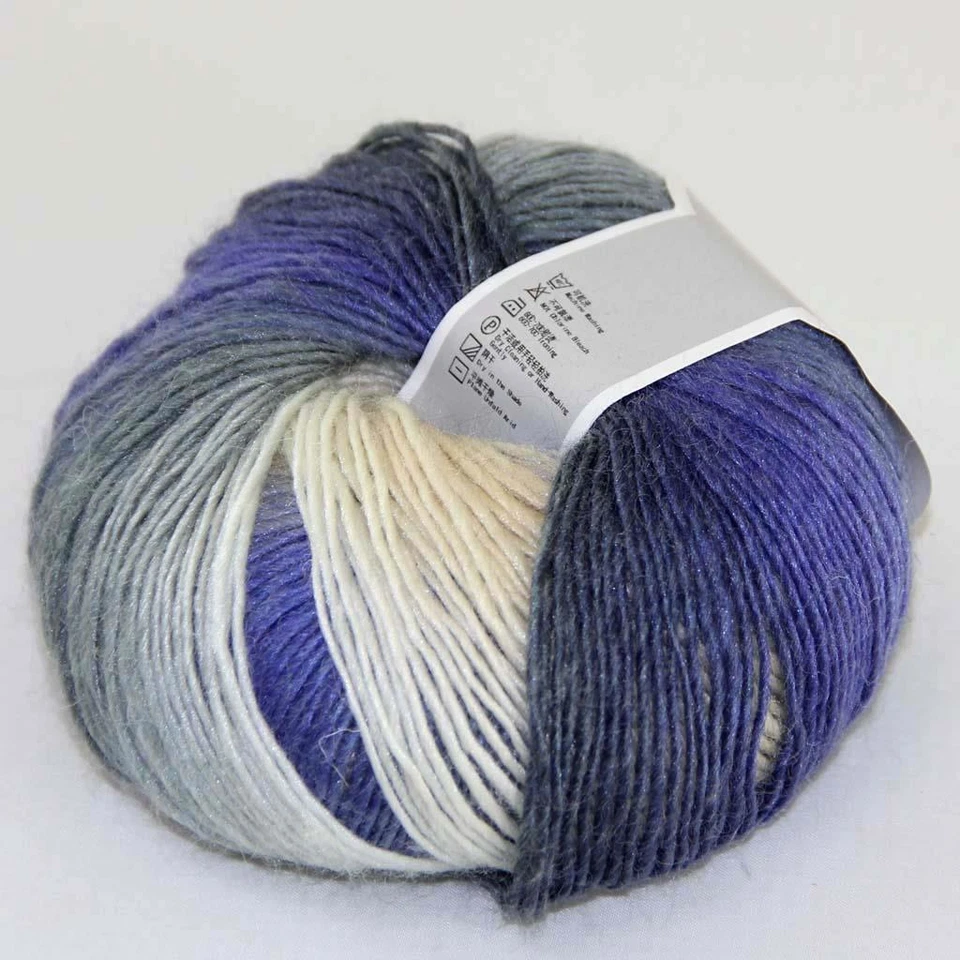 Sale DIY 8Ballsx50g Soft Cashmere Wool Colorful Rainbow Shawl Hand Knit Yarn 15 - Image 4 of 4