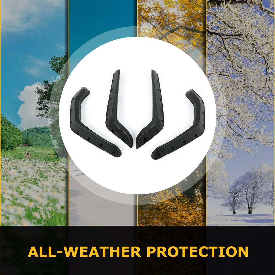 Para Polaris RZR 800 / 4 800 / 800 S 2008-2010 Heavy Duty Negro PP Guardabarros Llamaradas Foto 4 de 4