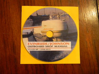 Evinrude / Johnson outboard repair manual, 1956 -1972 book on CD-ROM