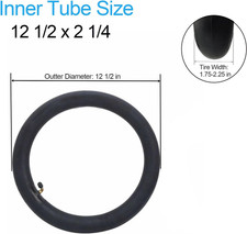 12 1/2 x 2 1/4 Tubes 12.5 x 2.25 Inner Tubes with Angled Valve Stem, 2-Pack