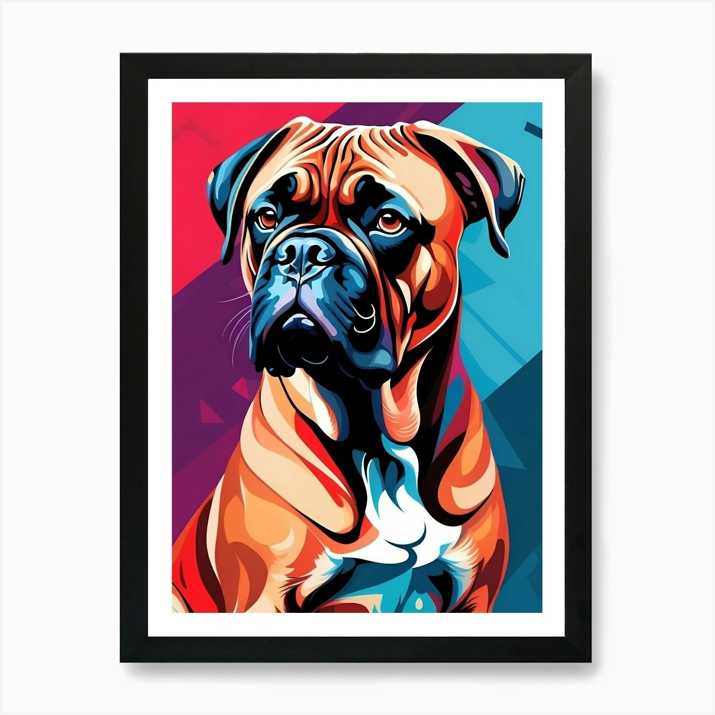 Boxer Dog Art Print Framed Wall Art Poster Canvas Print Picture