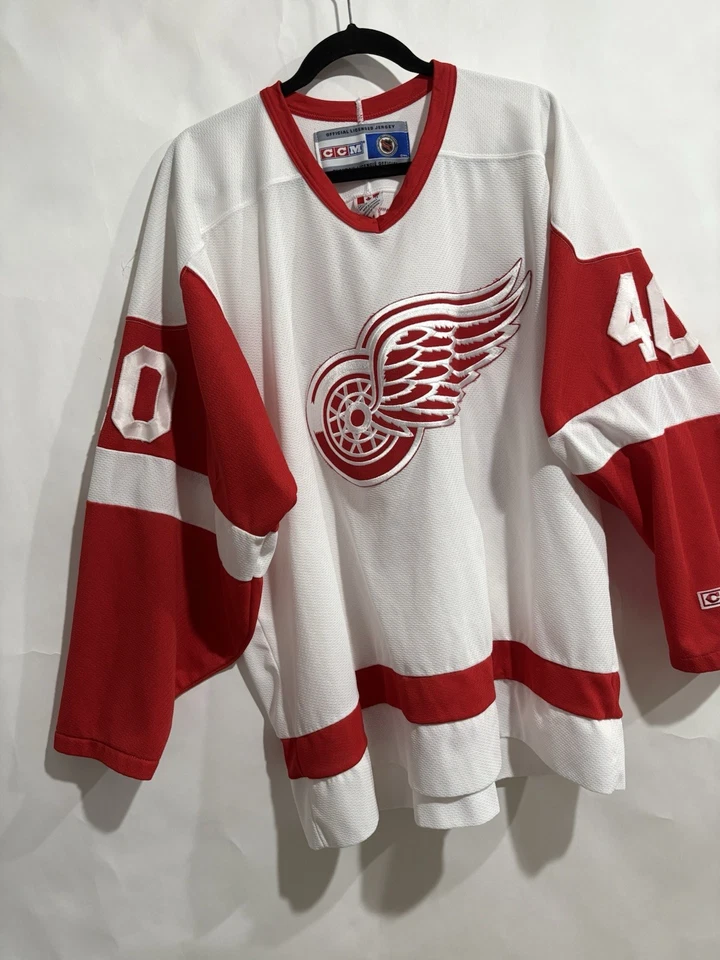 Camiseta deportiva vintage Detroit Red Wings Zetterberg 40 CCM Canadá XL para hombre Foto 3 de 4