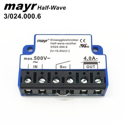 mayr Einweggleichrichter 3/024.000.6 max 500V~ 4,0A- half-wave rectifier module