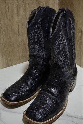 Size 30 Mex Caiman Print Boots Square Toe