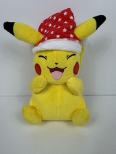 Pokemon 8  Pikachu Santa Hat Stars Soft Plush
