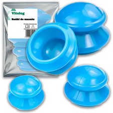 4 Stück Silikon Schröpfgläser Set Schröpfen Saugglocken Vakuum Massage