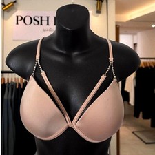 Underwired Rhinestones Adjustble Bra 36C