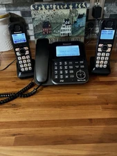 Panasonic KX-TG4771 Digital DECT 6.0 Corded Answering Phone System W 2 Cordless