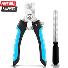 Dog Nail Clippers & Trimmer with Safety Guard to Avoid Over-Cutting Toe Nails