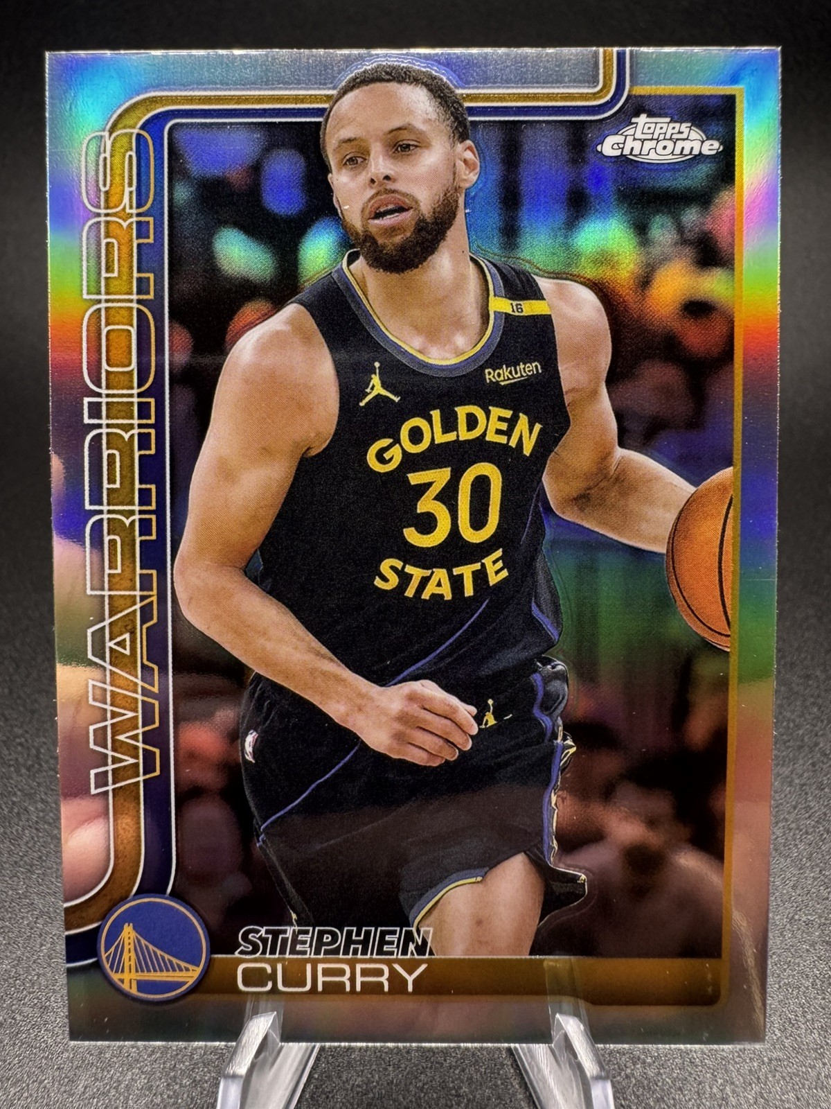 Stephen Curry Refractor 2025-26 Topps Chrome Basketball #201 Warriors