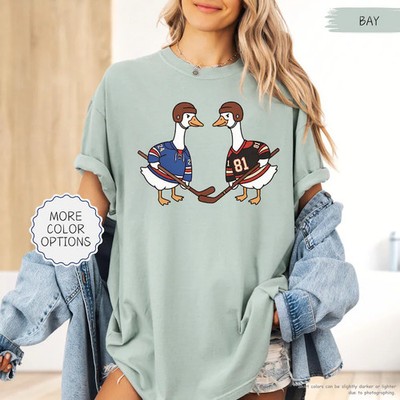 Hockey Goose Funny Game Day Fan Apparel Comfort T-Shirt Gift Idea Sports