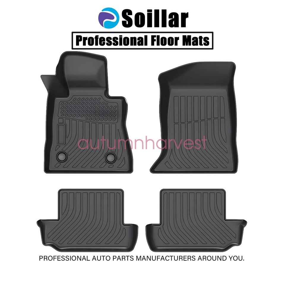 Alfombrillas forro para Chevrolet Camaro 2016-2024 delanteras y traseras negras para todo tipo de clima Foto 2 de 4