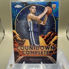2025 Topps Chrome NBA - Zach Edey (RC) Countdown Complete (Blue Basketball)#CC17