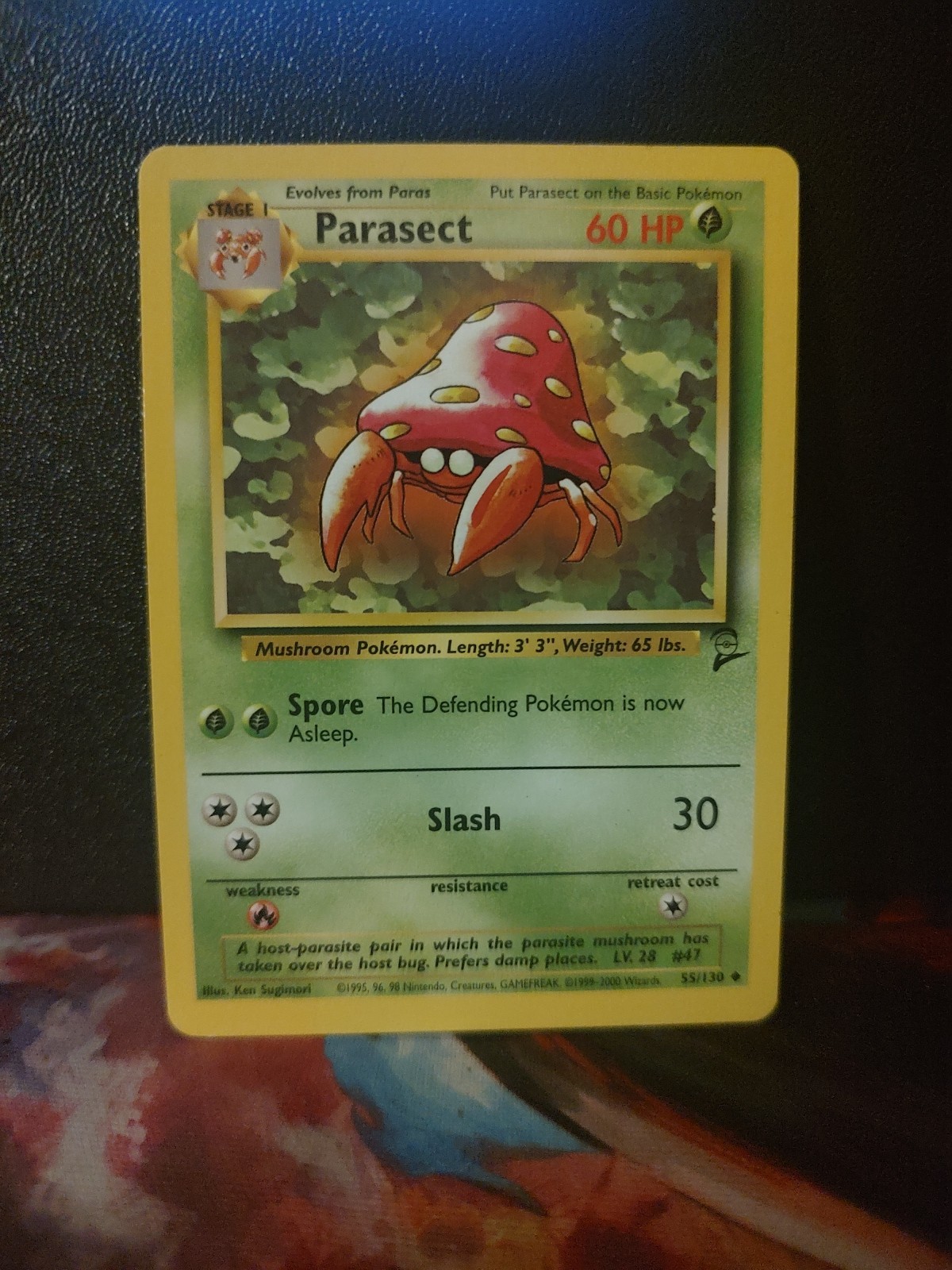 PARASECT 55/130 Base Set 2 Pokemon Card Never Played