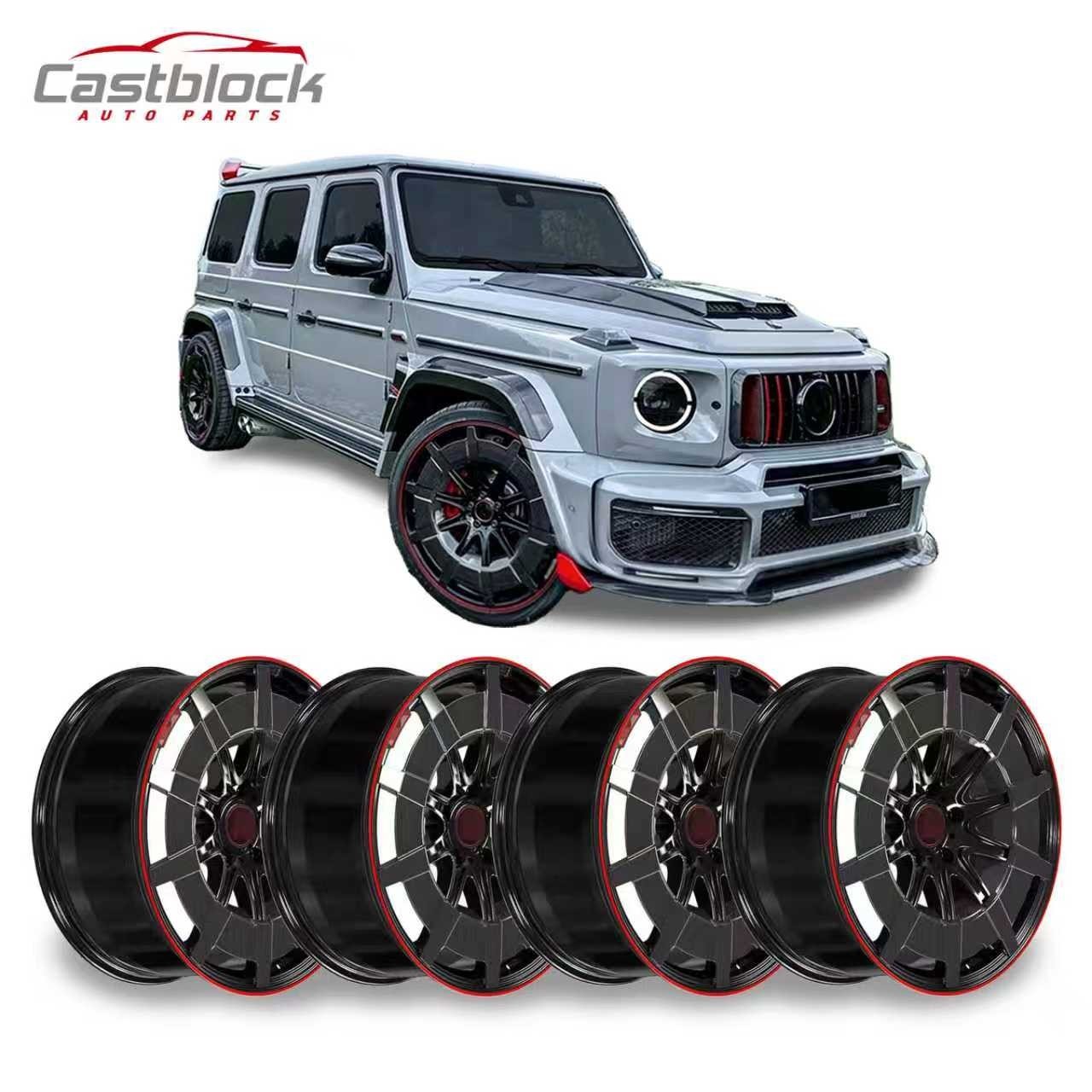 22'' New For Mercedes Benz G Class Brabus Style Carbon Fiber Wheels Rims Set