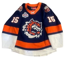 Simon Holmstrom Game Worn Used Bridgeport Sound Tigers AHL Hockey Jersey