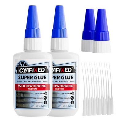 Fast & Control Wood Super Glue 4 oz, Medium Cyanoacrylate (CA) Glue with Anti...